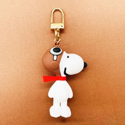 Snoopy Silicone Keychain – Cute Doll Key Charm for Car, Backpack & Gifts