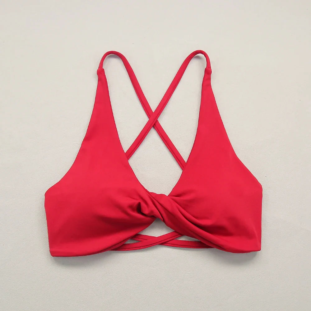 Sexy Slim Shoulder Strap Sports Bra – High Stretch Comfortable Breathable Yoga & Gym Workout Underwear with Detachable Straps