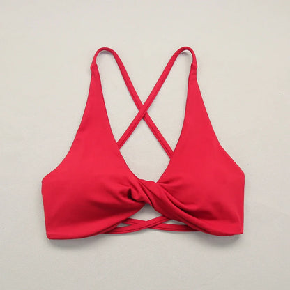 Sexy Slim Shoulder Strap Sports Bra – High Stretch Comfortable Breathable Yoga & Gym Workout Underwear with Detachable Straps