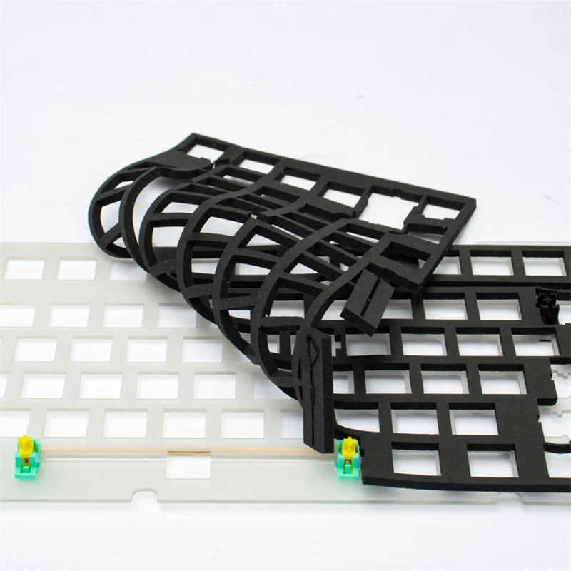 Mechanical Keyboard Poron Sandwich Cotton Silencer Pads – Sound-Absorbing Foam Dampeners for 61-108 Key Switches