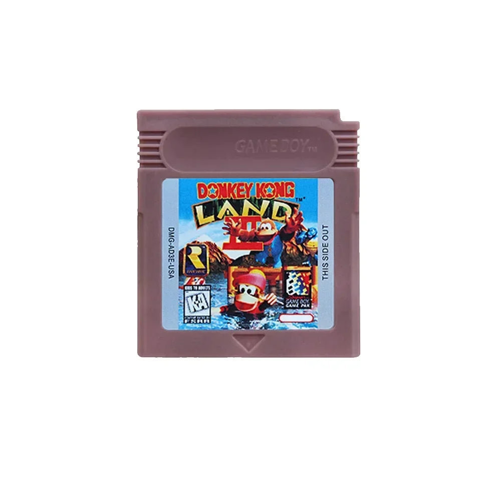 GBC 16-Bit Game Cartridge - Wario Land, Donkey Kong & Yoshi Compatible Game Card for GBC/GBA Consoles