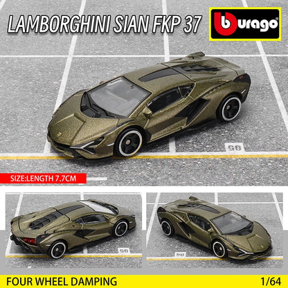Bburago 1:64 Car Model Collection — Golf GT 2017, Mustang Shelby GT500, Ferrari, Benz & Volkswagen, Kids Xmas Gift Toys for Boys