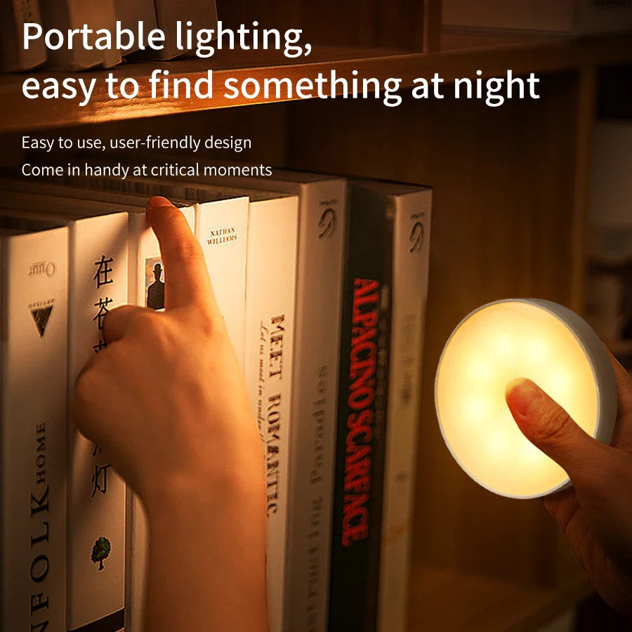 Effortless Illumination: 4pcs USB Rechargeable Motion Sensor LED Night Lights - Perfect Wall Decoration for Bedrooms, Kitchen Cabinets, Child-Friendly Nightlight