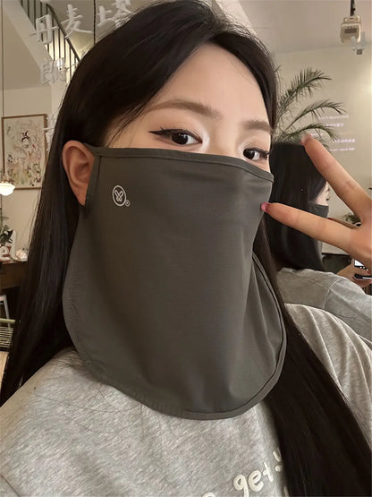 Women’s Ice Silk Sun Protection Mask 2026 – Breathable UV Resistant Cycling Neck Gaiter Summer Sunshade Veil