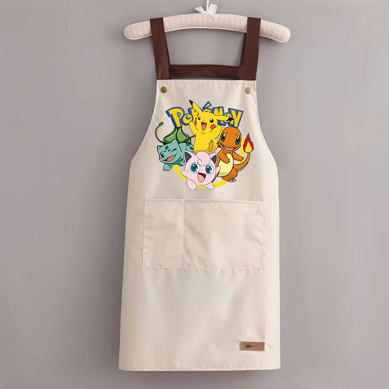 Pokémon Pikachu Waterproof & Oil-Resistant Apron — Durable Kitchen Cooking Workwear for Adults