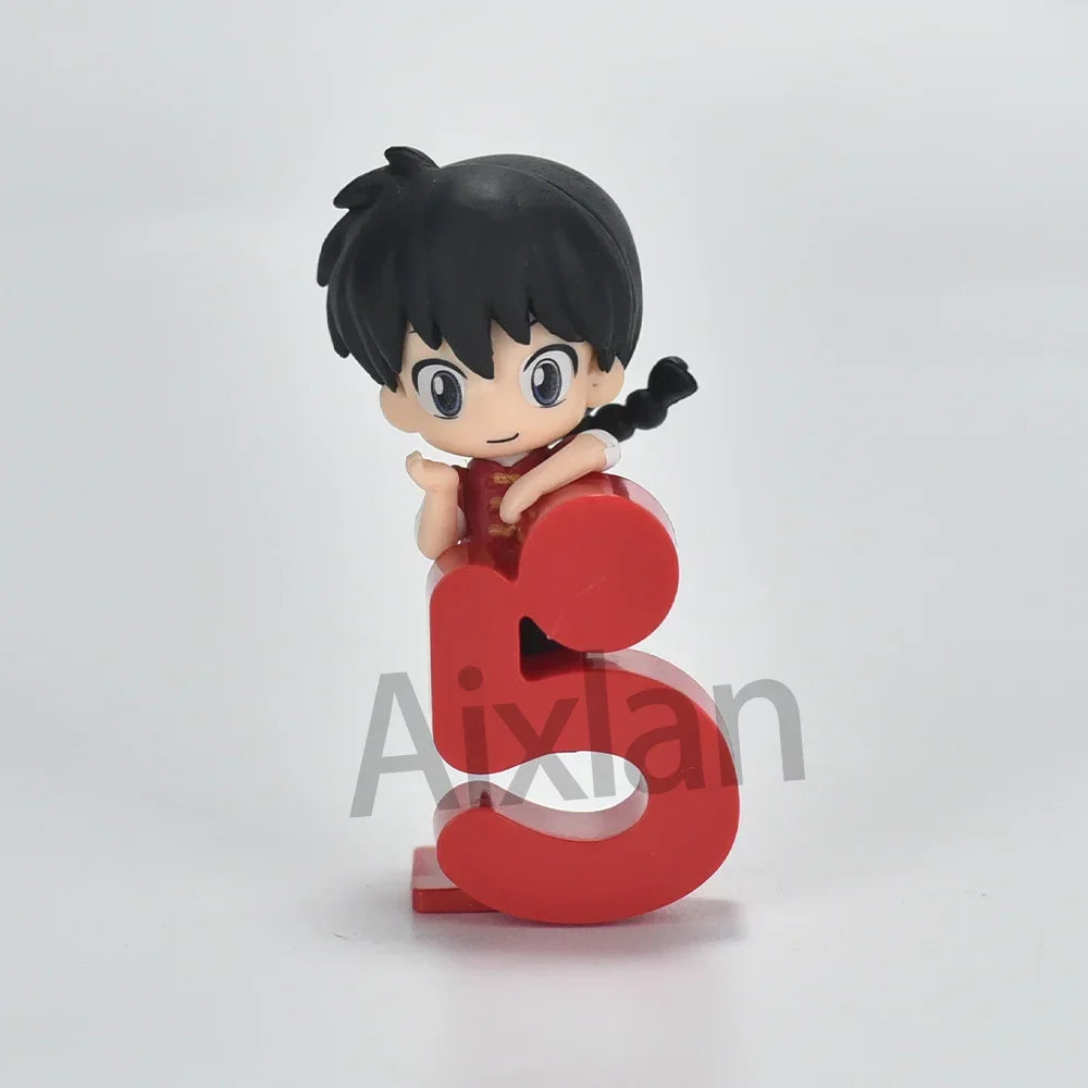 Aixlan 4PCS Ranma ½ PVC Figures – Ranma, Tendou, Akane Q-Version Cute Anime Collectible Action Figures Christmas Gift