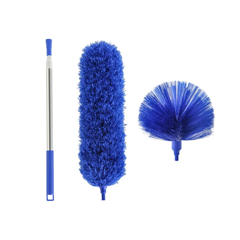 2.5m Spider Web Broom Set — 3-Pack Retractable Ceiling & Roof Dust Sweeper, Extended Dust Duster