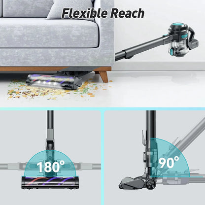Cordless Stick Vacuum Cleaner – Lightweight, Powerful Suction for Home, Carpet, and Pet Hair