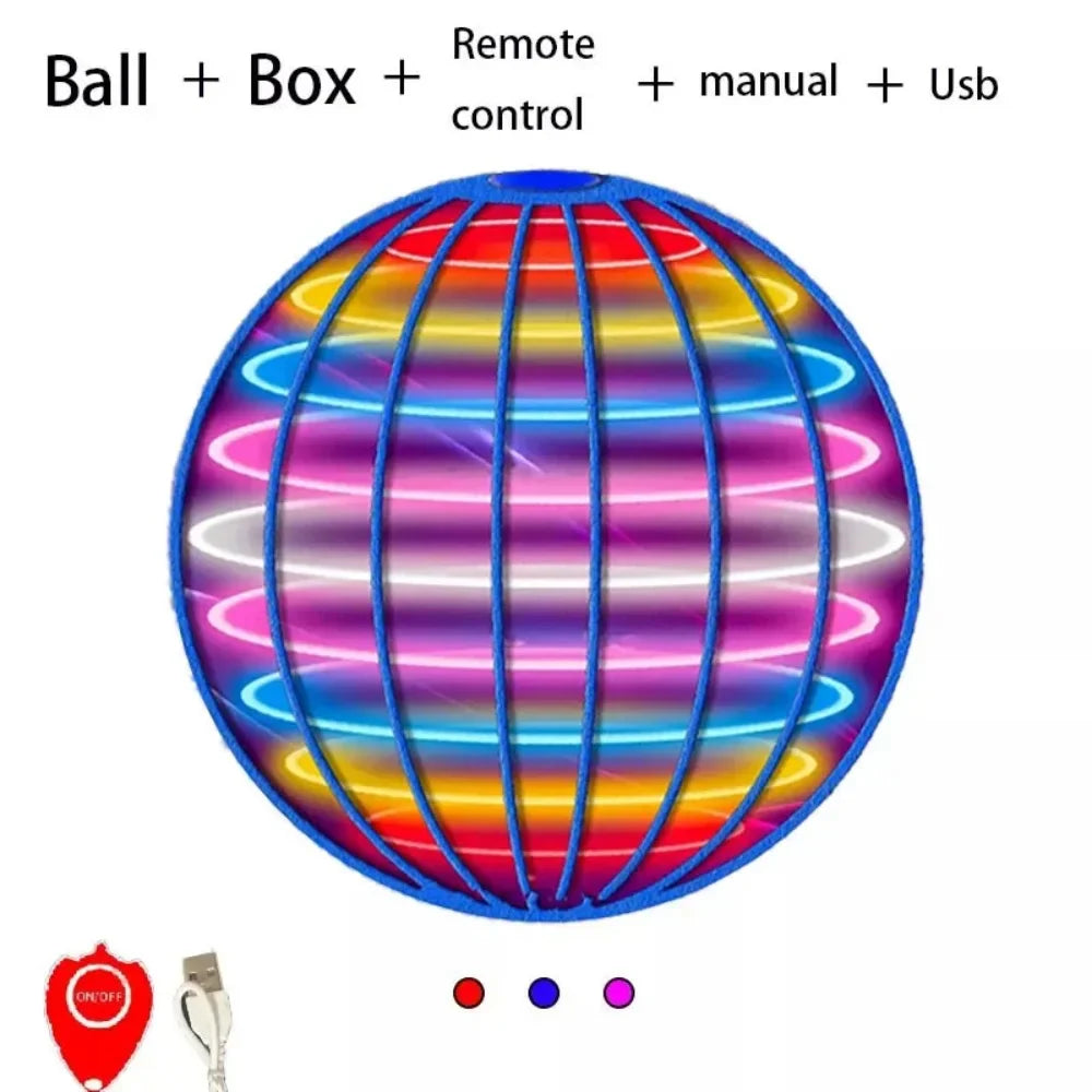 Flying Ball Boomerang LED Toy — Flyorb Magic Drone Hover Spinner, Fun Fidget Toy for Kids & Family Gift