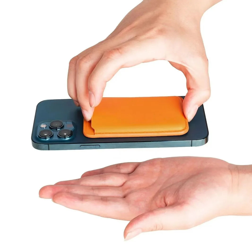 Leather MagSafe Wallet Case with Card Holder for iPhone 15 Pro Max, Compatible with iPhone 14, 13 & 12