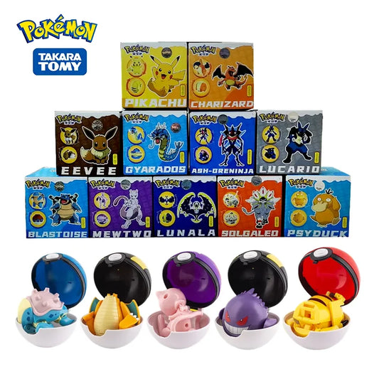 Original Pokémon Elf Ball Toys — Pocket Monsters Figures including Pikachu, Gengar, Dragonite & More