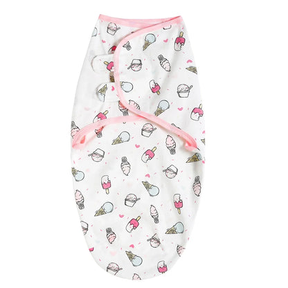 100% Cotton Newborn Swaddle Sleep Sack – Thick Infant Baby Wrap Cocoon Diaper Bag (INSULAR Summer)