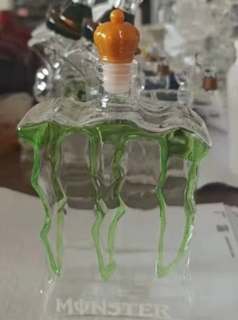 Monster Claw Leg Glass Decanter - Crown Top Whiskey Bottle & Decorative Spirit Dispenser for Home Bar