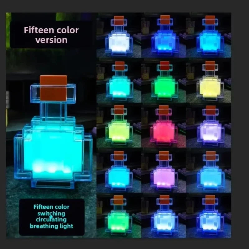 MC Game LED Creeper Night Lamp – Creative Block Button Light for Bedroom, Desk, and Bedside Decoration