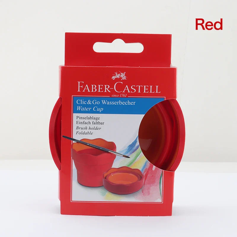 Faber Castell Portable Watercolor Paint Washing Bucket – Scalable Telescopic Folding Brush Washer Cup