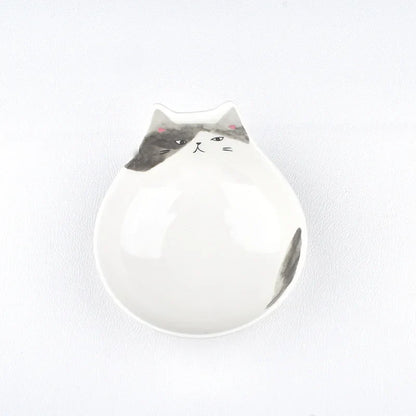 Cartoon Cat Face Ceramic Bowl — Cat-Shaped Salad, Dessert, and Rice Bowl for Kids, Home Kitchen Tableware