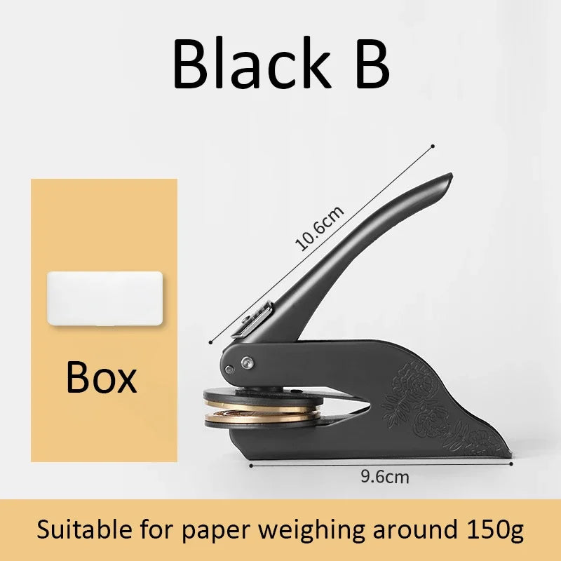 Custom Logo Embossing Stamp Machine – Personalized Emblem Seal for Wedding, Library, Book & Paper Stamps