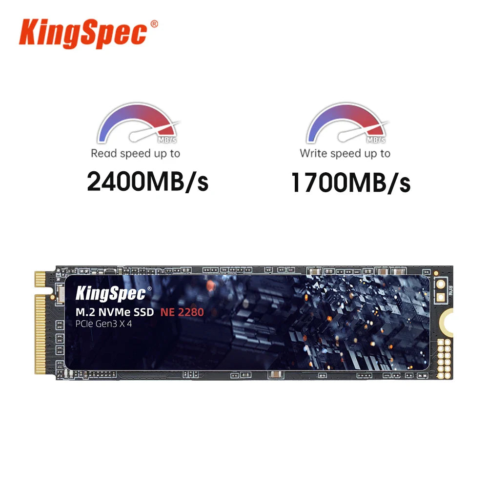 KingSpec M2 SSD NVMe – 128GB, 256GB, 512GB, 1TB PCIe 3.0 Internal Solid State Drive for Laptop & Desktop 2280
