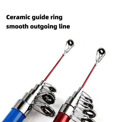 Telescopic Fishing Pole Set - Spinning Rod & Reel Combo with Baits, Hooks & Travel Kit