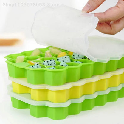 37-Grids Silicone Meatball Mold with Lid – Honeycomb Rice, Fish & Beef Ball Maker – Kitchen Food Shaping Tool & Storage Tray