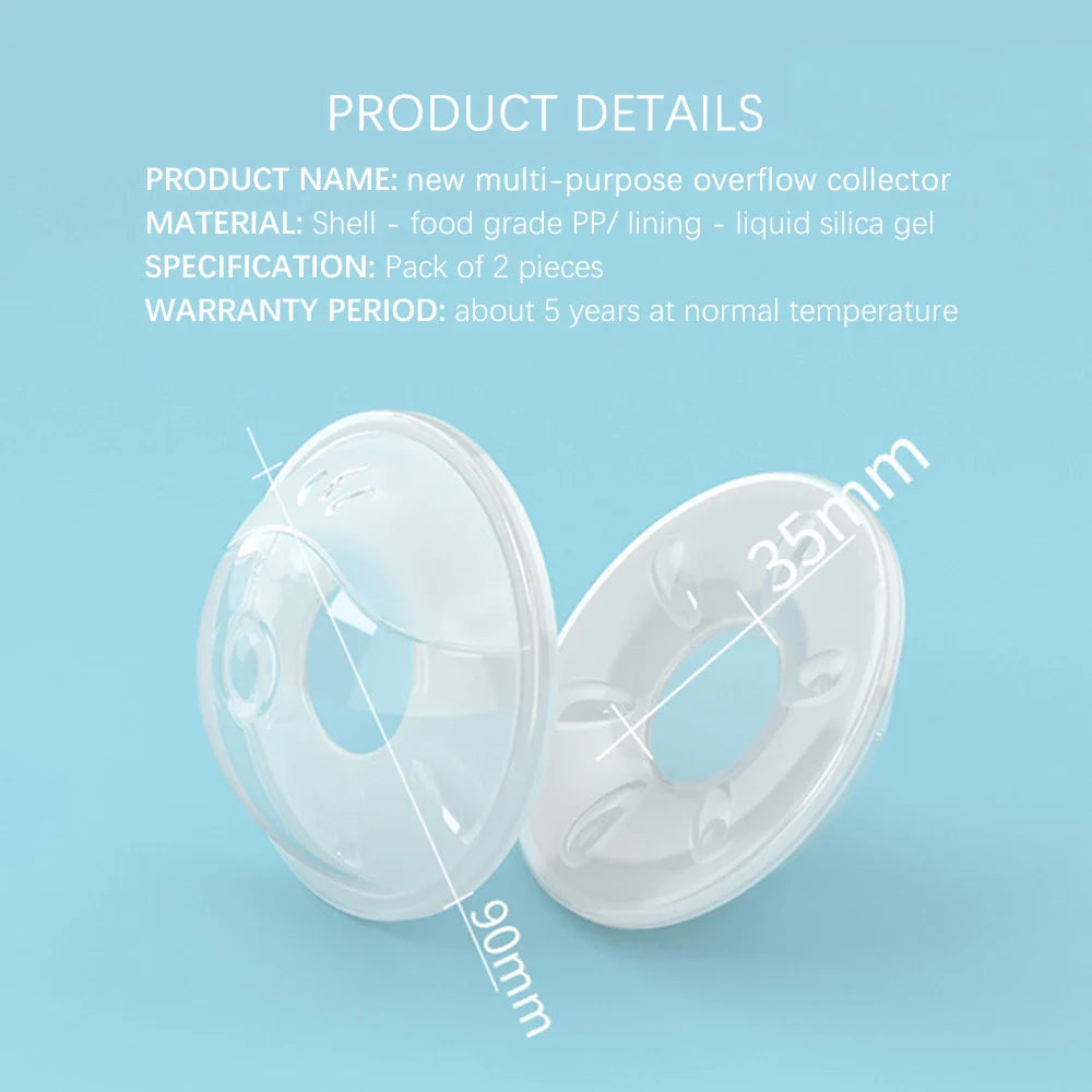 Wearable Silicone Breast Milk Collector Shell | Breastfeeding Leakage Prevention & Anti-Overflow Pads | Washable & Reusable Nursing Pads