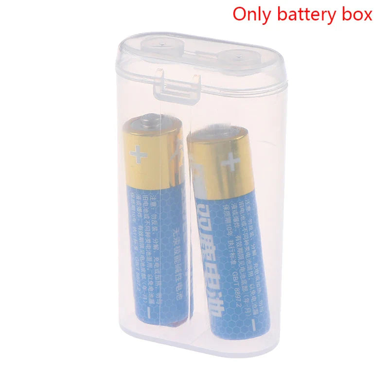 1PC 18650 Battery Portable Waterproof Clear Holder - Transparent Plastic Safety Case for 2 Sections 18650 - Storage Box