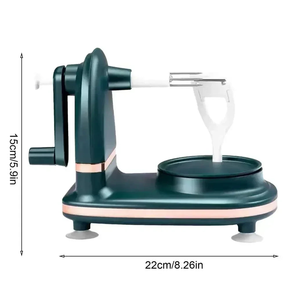 Hand-Cranked Manual Apple and Pear Peeler Slicer with Built-In Corer - Rotating Fruit Peeling Kitchen Gadget