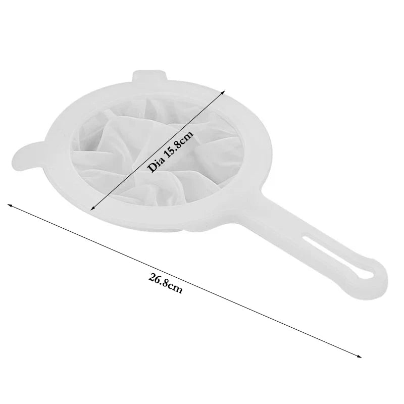 200 Mesh Fine Nylon Kitchen Strainer Spoon – Multi-Purpose Filter for Soy Milk, Juice, Yogurt & Food Sifting Tool