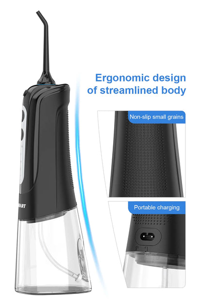 INSMART Portable Oral Irrigator – 300ml Waterproof Dental Water Flosser for Teeth Cleaning & Whitening