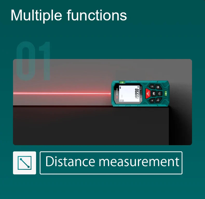 INKERSI Laser Rangefinder Digital Tape Measure 40M/70M/120M High Precision Distance Meter