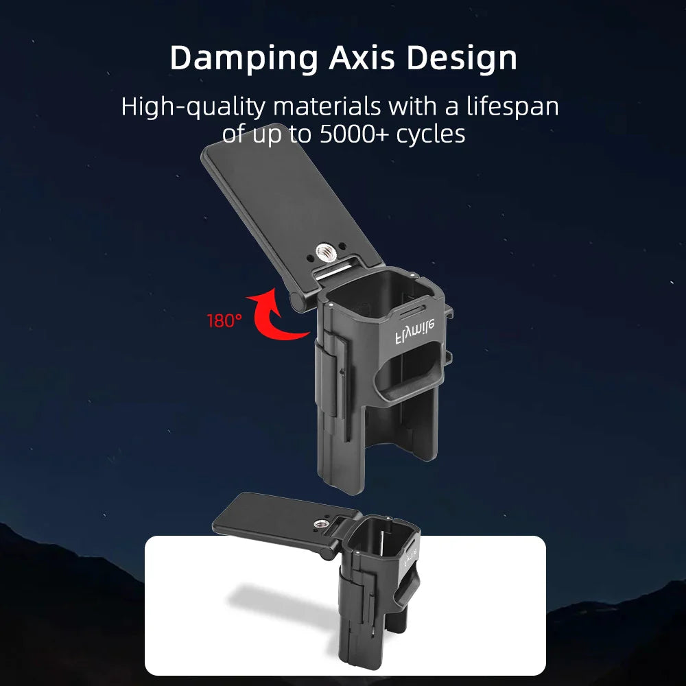 Flymile Magnetic Mount Stand for DJI Osmo Pocket 3 – 180° Adjustable Magnet Suction Holder & Desktop Base