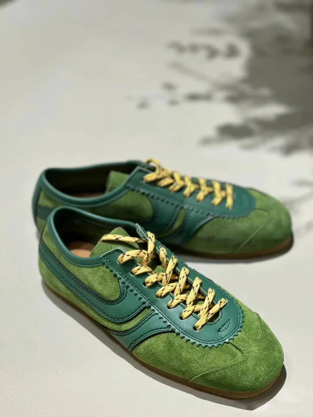 Real Leather German Training Shoes for Women — 2025 Retro Fashion Four Seasons Running & Casual Forrest Gump Style Sneakers