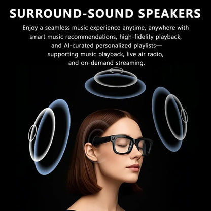 500W AI Smart Camera Sunglasses 3-in-1 Lens HD1080P ChatGPT Voice Control WiFi Bluetooth Intelligent Glasses