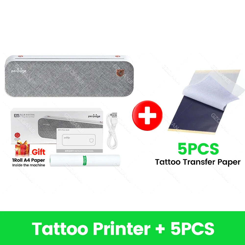 Peripage A40 Thermal Printer – Wireless Bluetooth & USB Mobile Printing Machine for Text, PDF, Tattoo Transfers