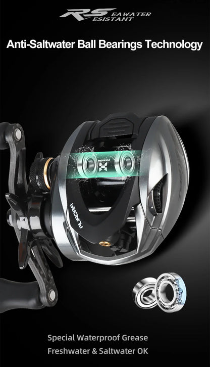 Histar Aurora AIR BFS Baitcasting Reel – Light Lure AT7 Aluminum Spool, 115G UL, 3D Dynamic Magnetic Braking System