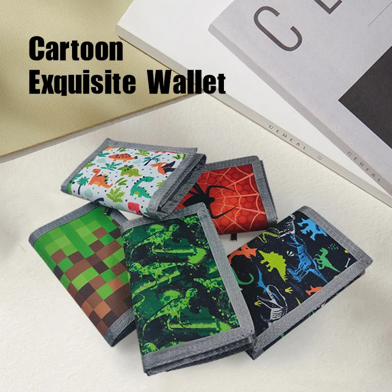 Kids Trifold Casual Wallet – Multifunctional Youth Wallet with Zipper Coin Pocket & Card Holders, Perfect Gift for Children