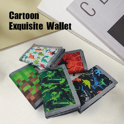 Kids Trifold Casual Wallet – Multifunctional Youth Wallet with Zipper Coin Pocket & Card Holders, Perfect Gift for Children