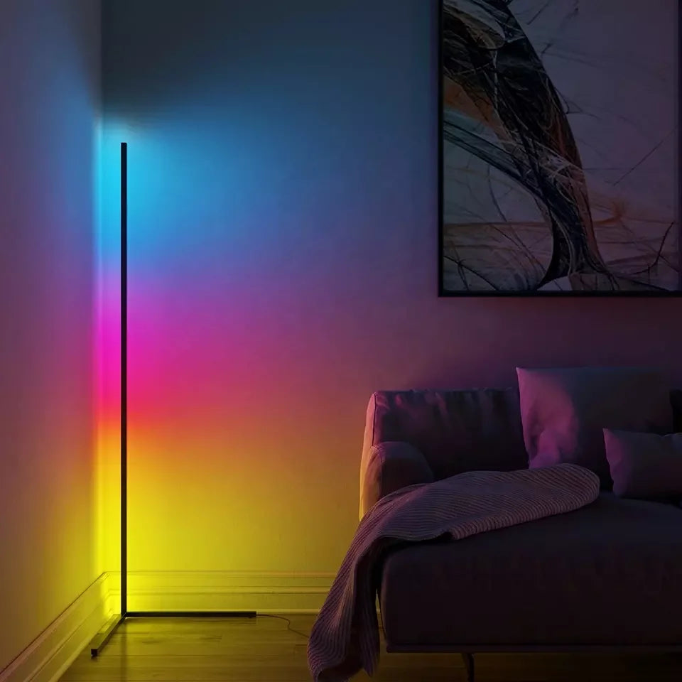 Smart RGB Dream Color Floor Lamp with Music Sync | Modern 16 Million Color Changing Standing Mood Light | APP & Remote Control