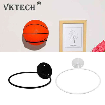 Wall-Mounted Basketball Storage Rack – Iron Multi-Purpose Football Display Shelf, Ball Holder & Space-Saving Living Room Decor