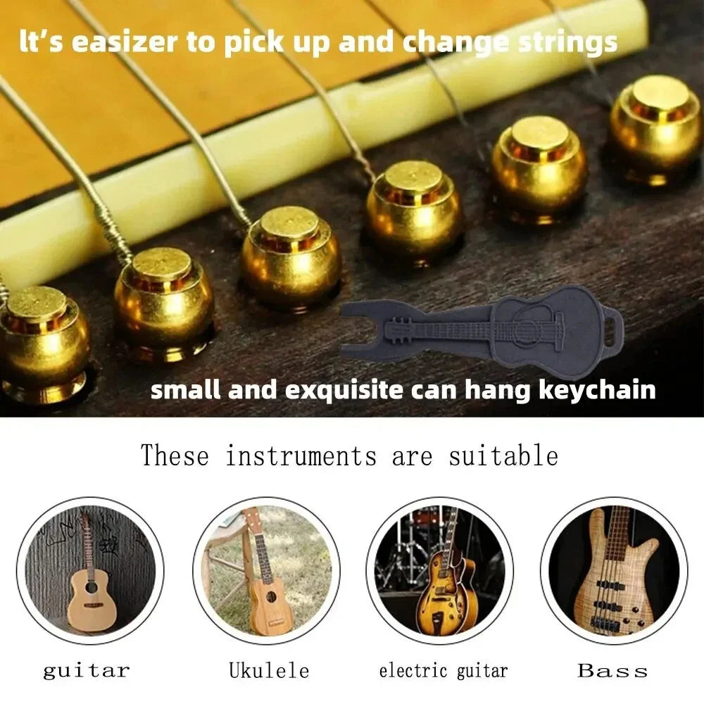 6 Pcs Brass Guitar Bridge Pins – String Pegs with Bridge Pin Puller, Guitar Parts Replacement