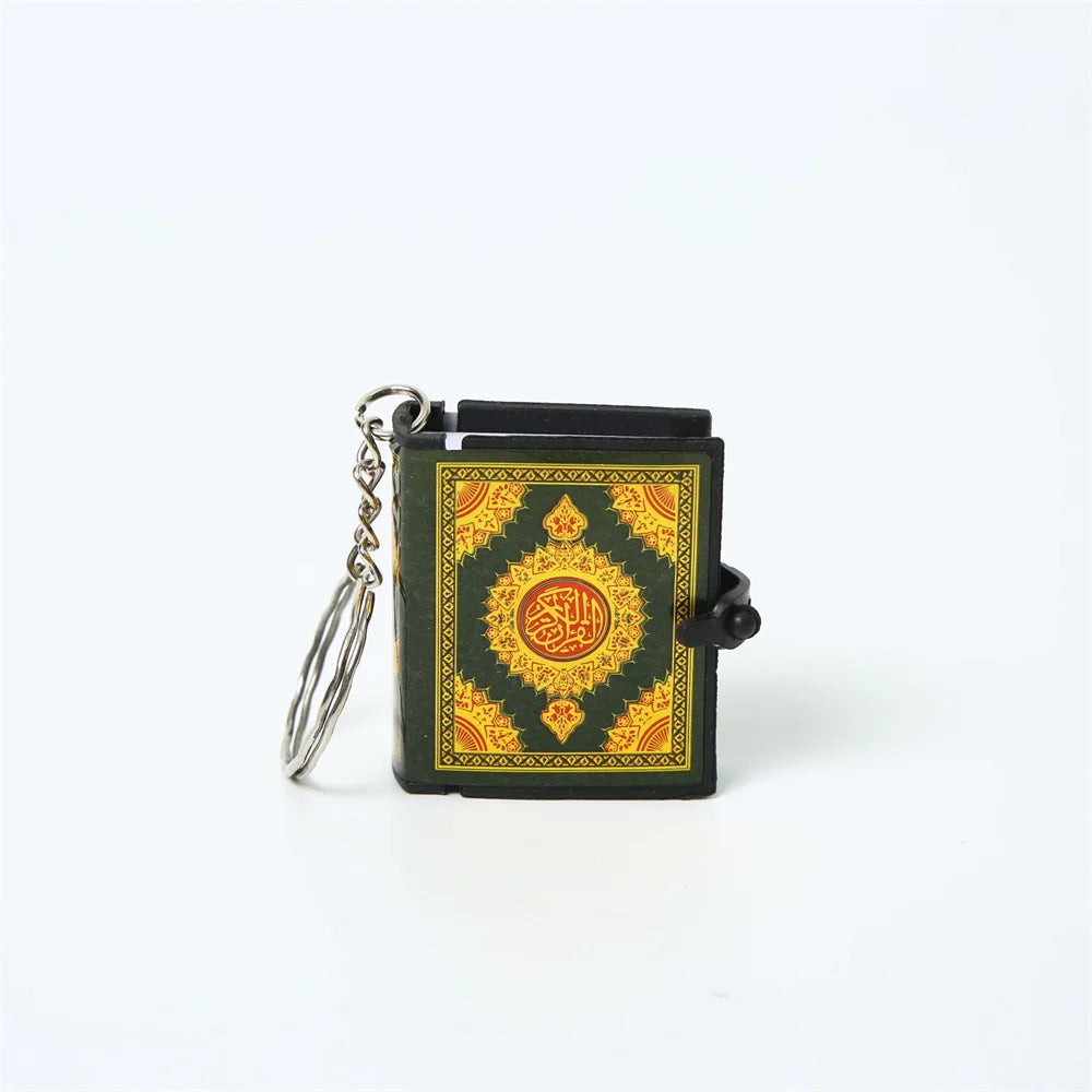 Mini English Holy Bible Keychain - Christian Jesus Cross & Muslim Keyring, Prayer God Bless Charm for Women’s Bag