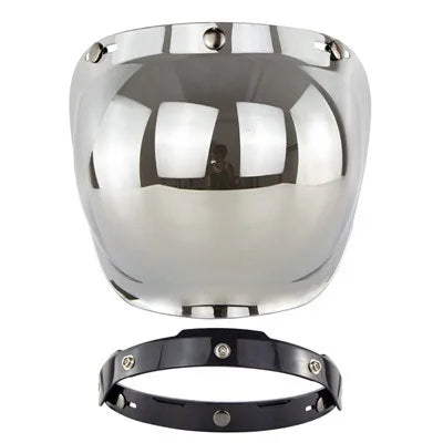 Motorcycle Helmet Bubble Visor – Anti-Fog UV Protection HD Lens for Retro Open Face Helmets