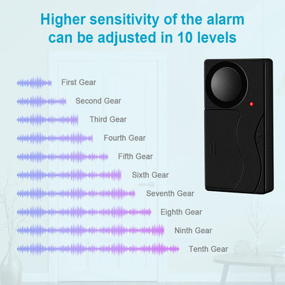 Awapow Wireless 110dB Vibration Bike Alarm with Remote Anti-Theft Home & Window Security