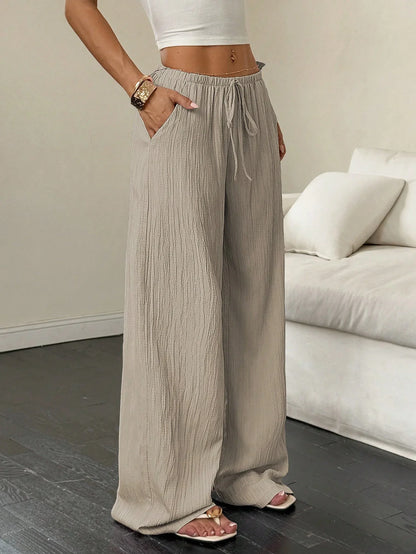 New Straight Leg Floor-Length Pants – European & American Style Elegant Women’s Trousers