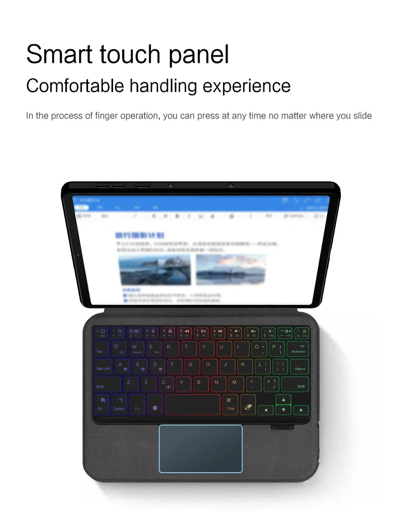 HUWEI Magic Keyboard Case for Lenovo LEGION Y700 2023 8.8" TB-320F 2nd Gen Tablet Cover with TouchPad & Backlit Keyboard