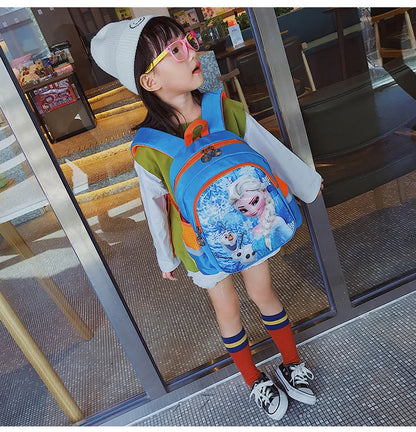 Disney Frozen Elsa Kindergarten Schoolbag - Cartoon Shoulder Bag & Backpack for Boys and Girls, Baby Children Handbag