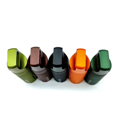 Aluminum Alloy Airtight Pill Container — Portable Waterproof EDC Single-Chamber Capsule Holder & Medicine Case