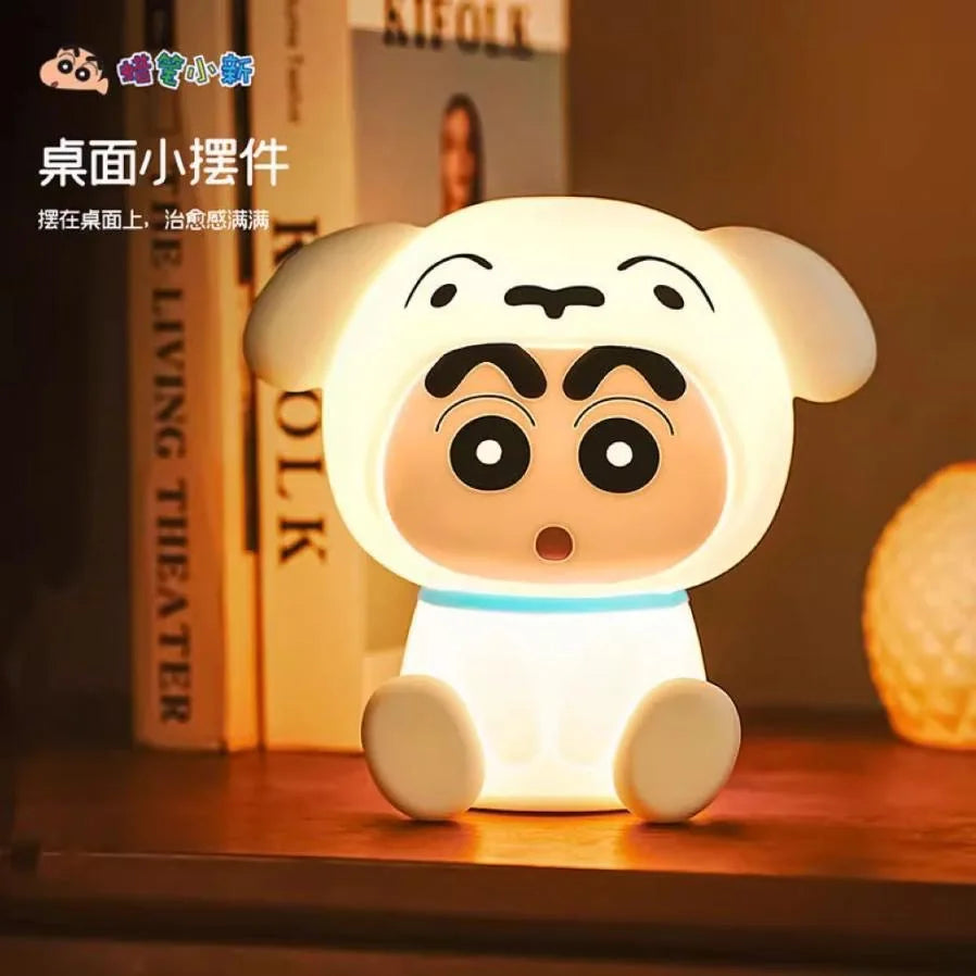 Crayon Shin-Chan Night Light – Soft Eye-Protecting LED Bedside Lamp USB Rechargeable Anime Gift
