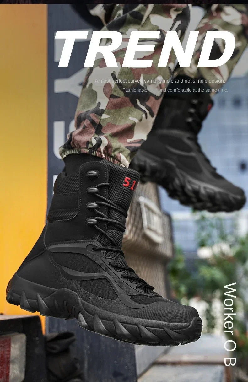 Men's Tactical Boots - Lightweight Autumn Special Forces Field Boots, Non-Slip Outdoor Shoes for Men (Zapatillas Hombre)