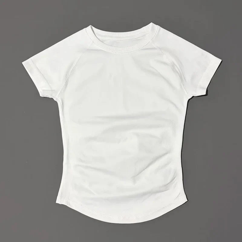 HISTELLO Women’s Sports T-Shirt - Short Sleeve Gym Yoga Workout Top for Running & Fitness Activewear